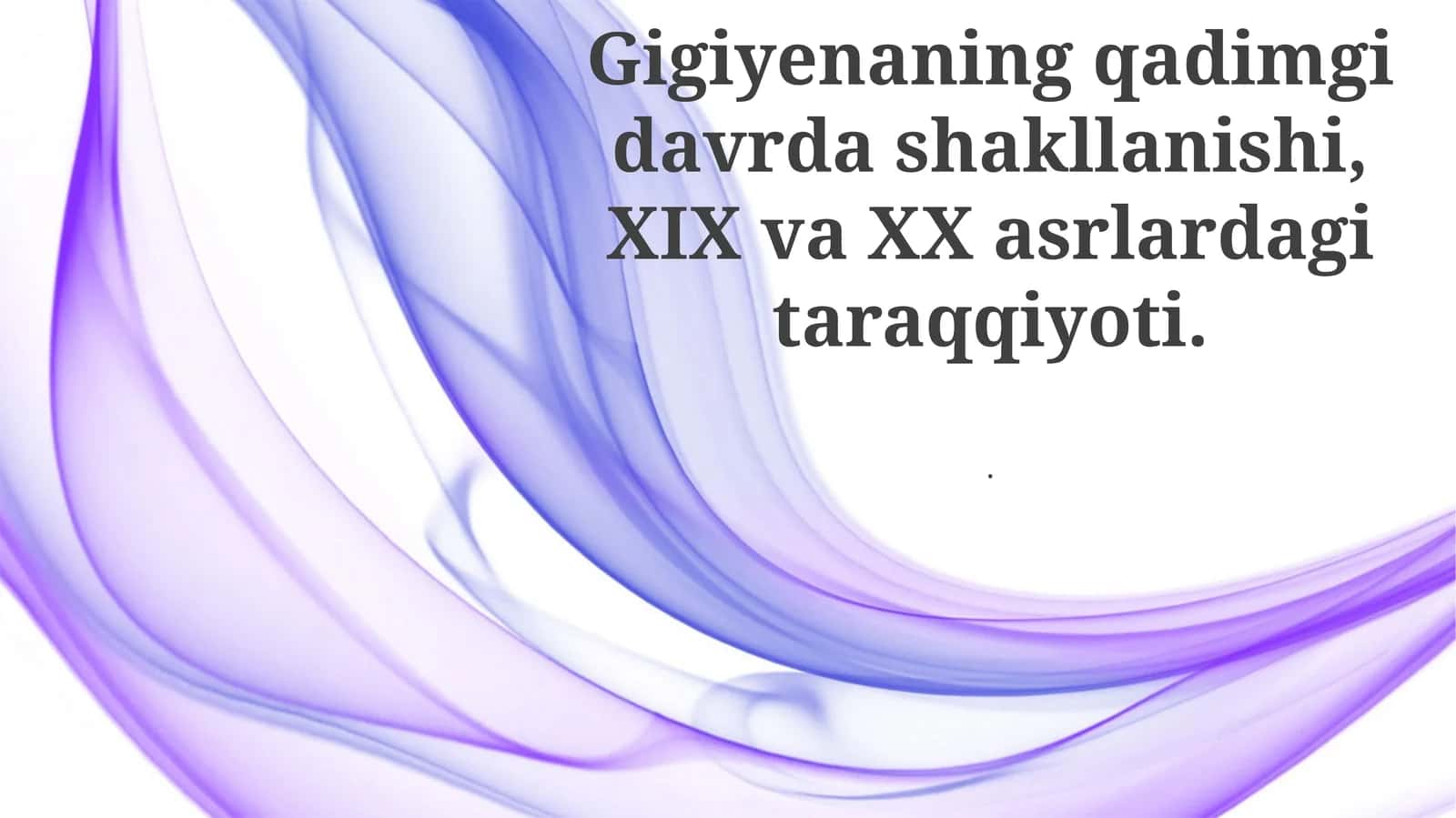 Qadimgi gigiena