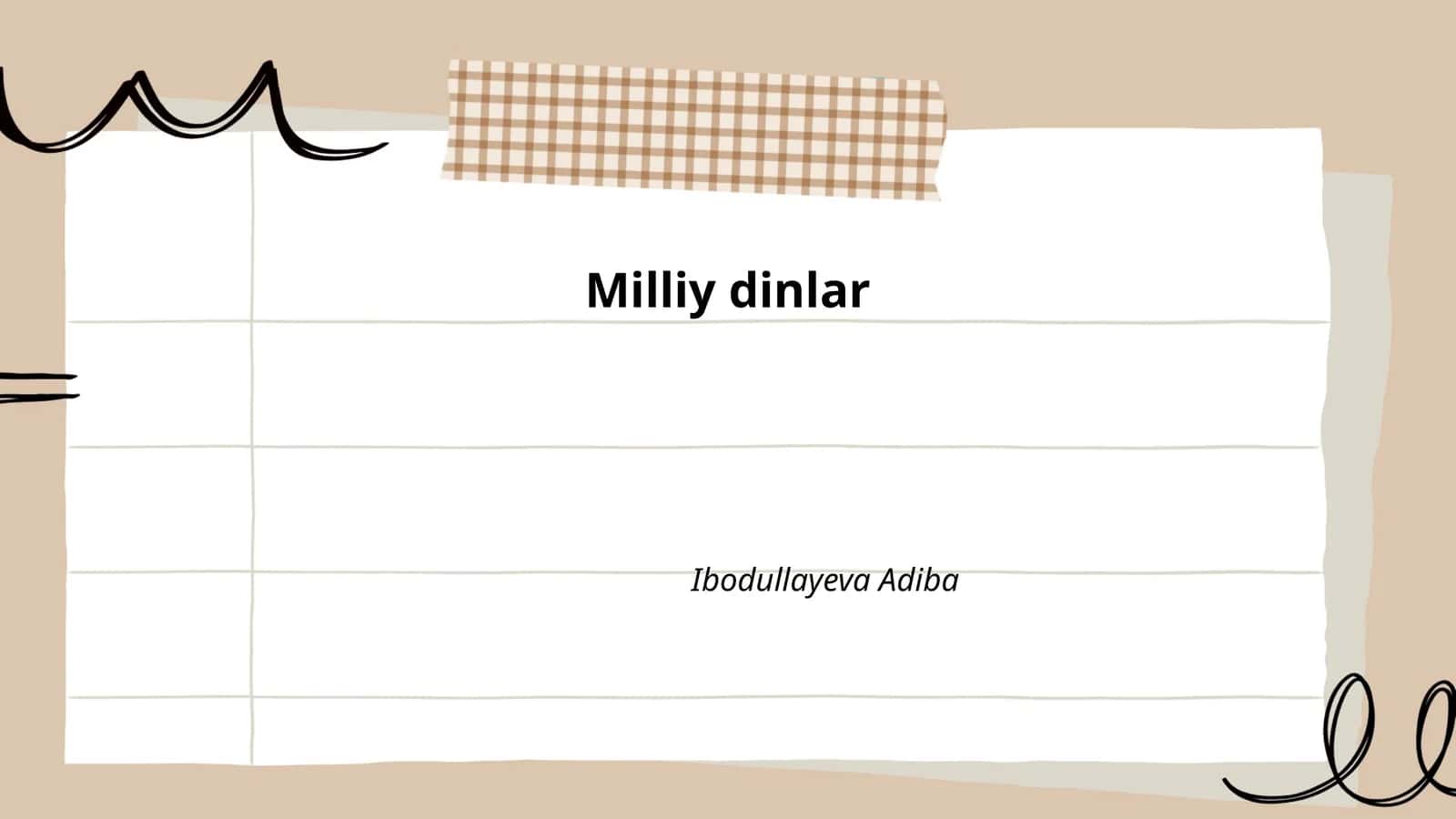 Milliy dinlar