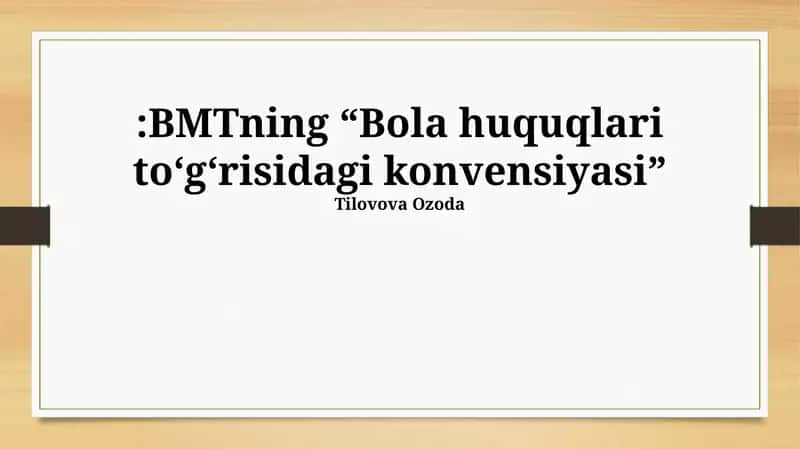Nogiron bolalar huquqlari