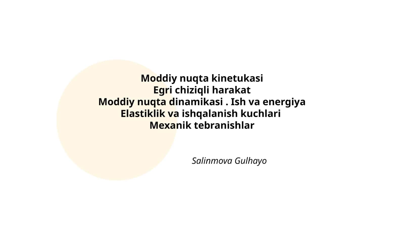 Moddiy nuqta kinetukasi