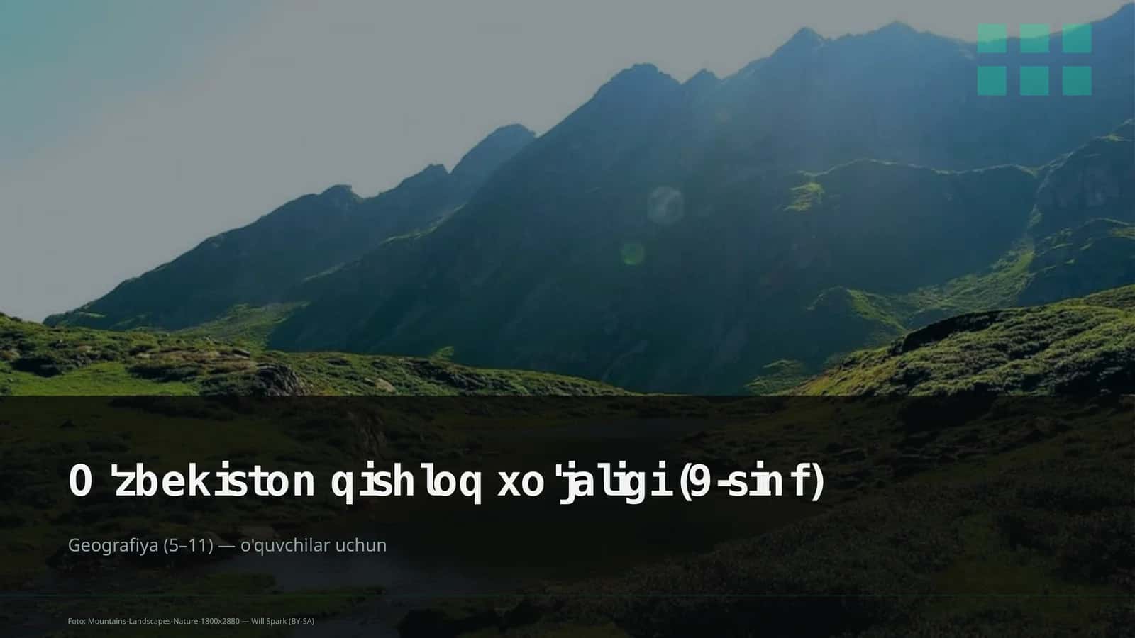 O'zbekiston qishloq xo'jaligi (9-sinf)