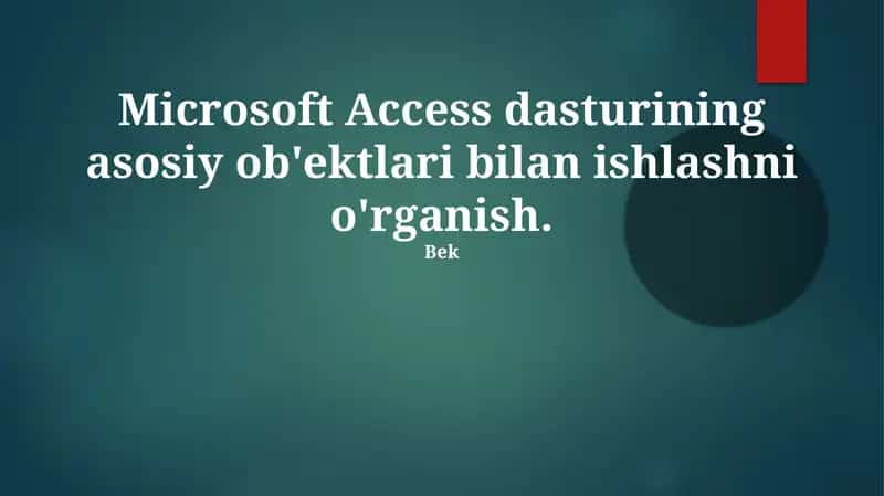 Microsoft Access dasturi