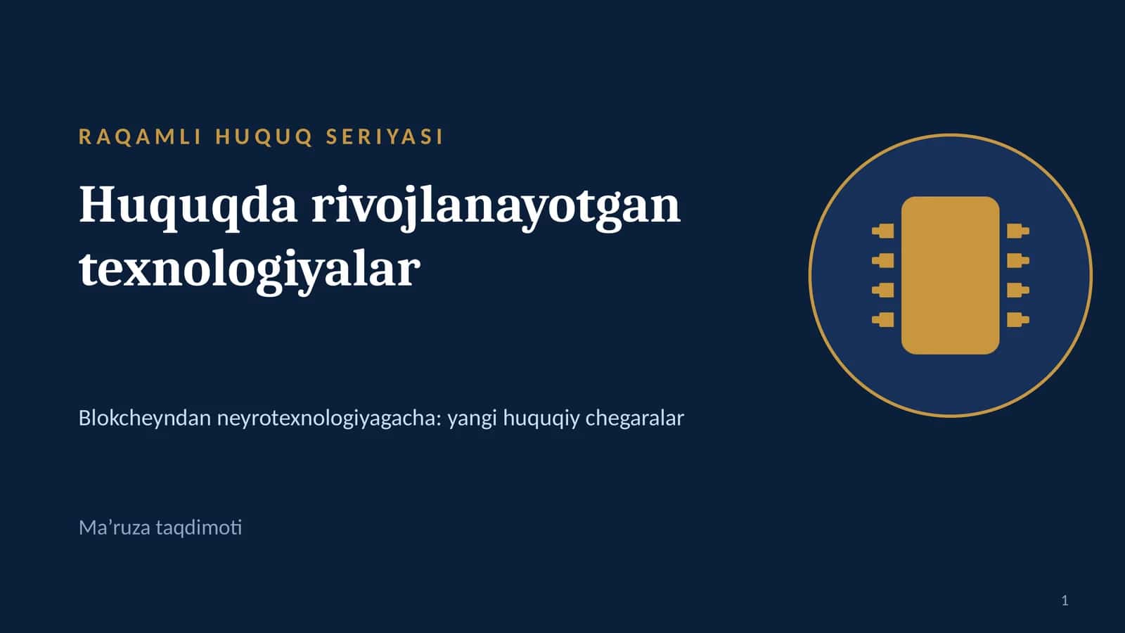 RAQAMLI HUQUQ SERIYASI