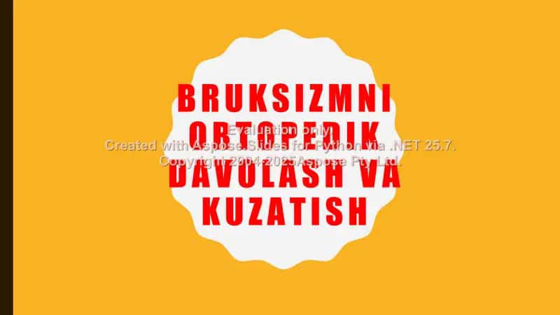 Bruksizmni ortopedik davolash va kuzatish