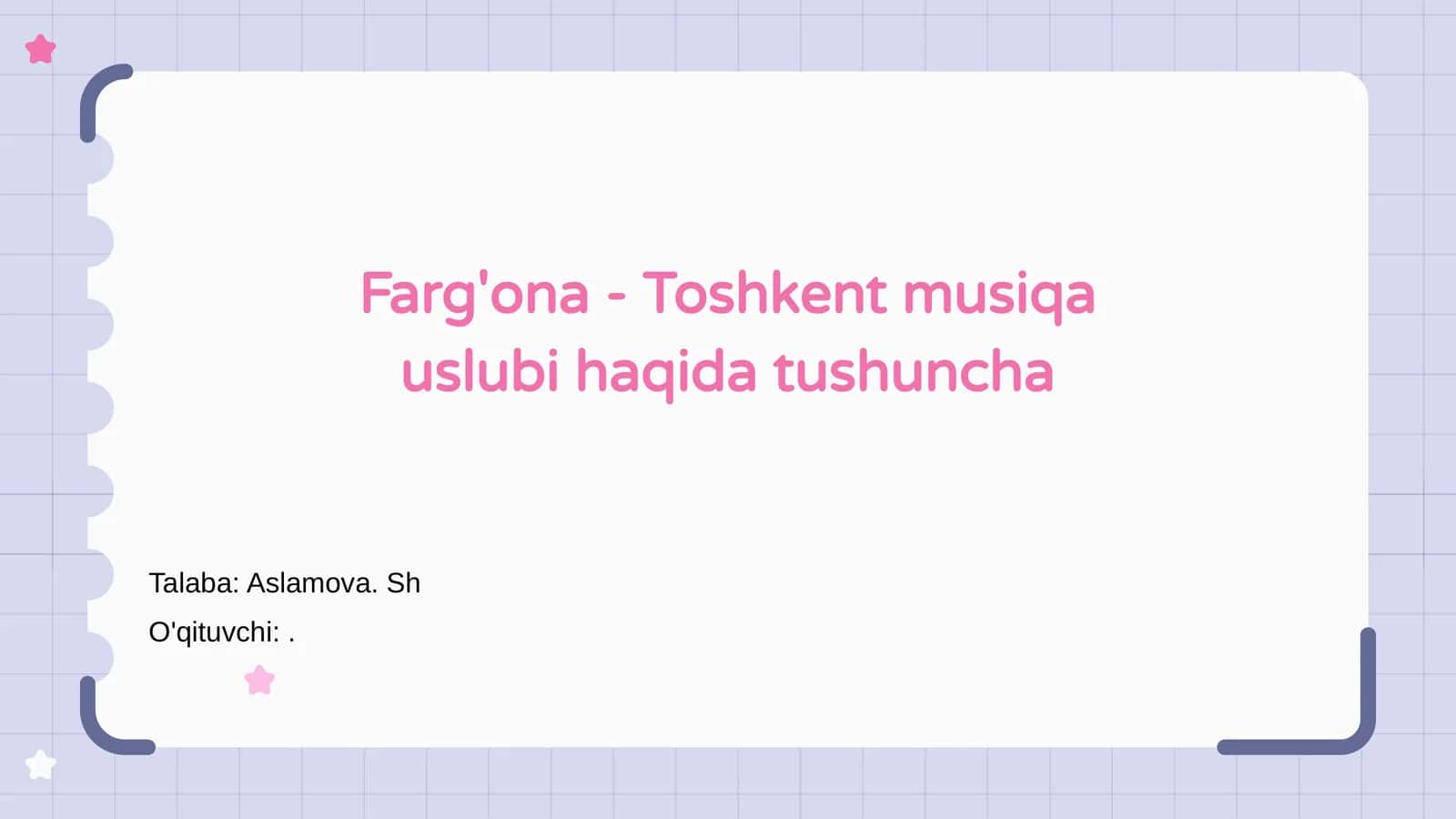 Farg'ona - Toshkent musiqa uslubi haqida tushuncha