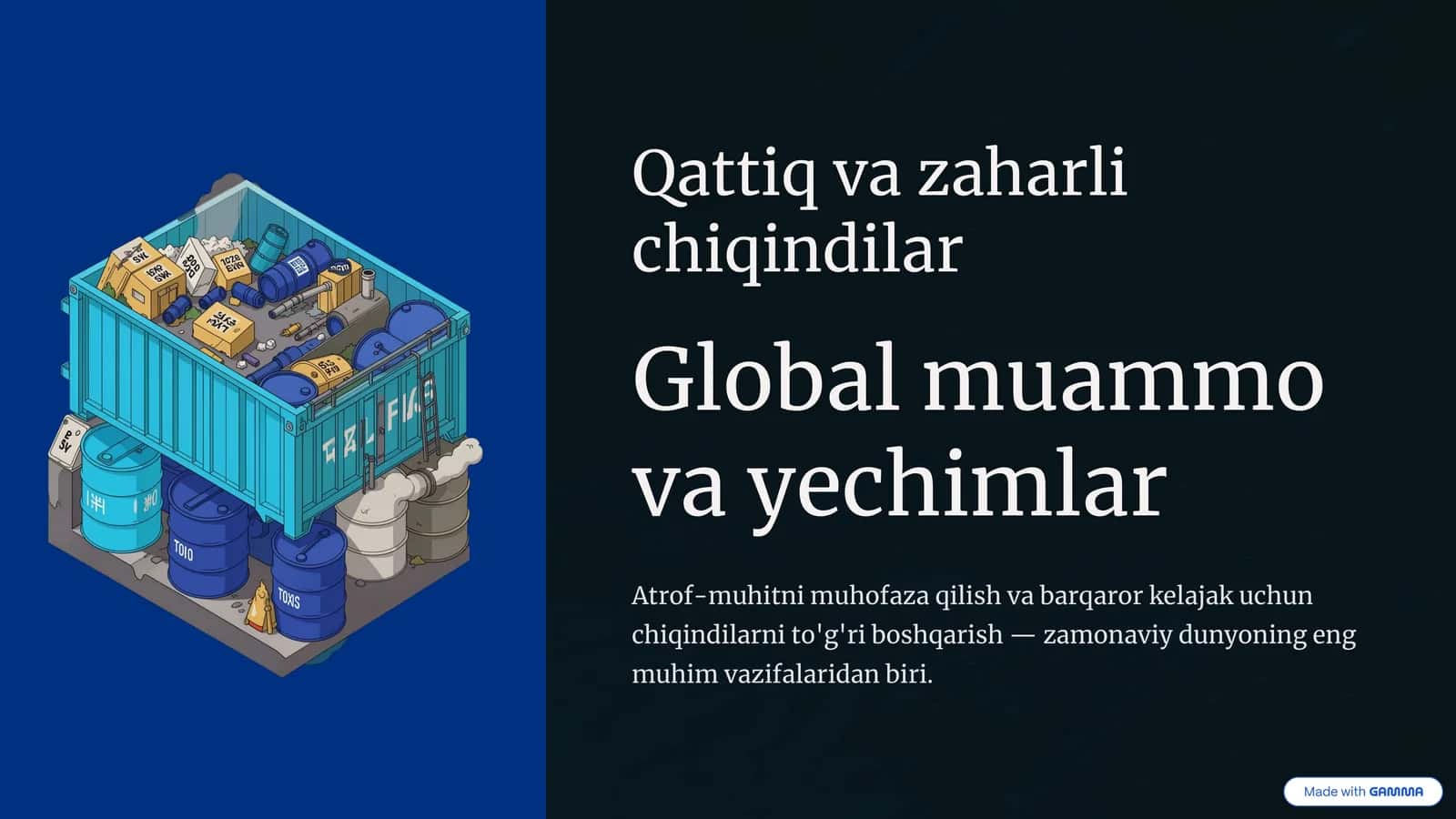 Global muammo va yechimlar