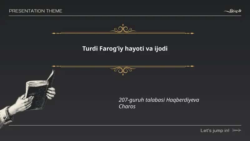 Turdi Farogʻiy hayoti va ijodi