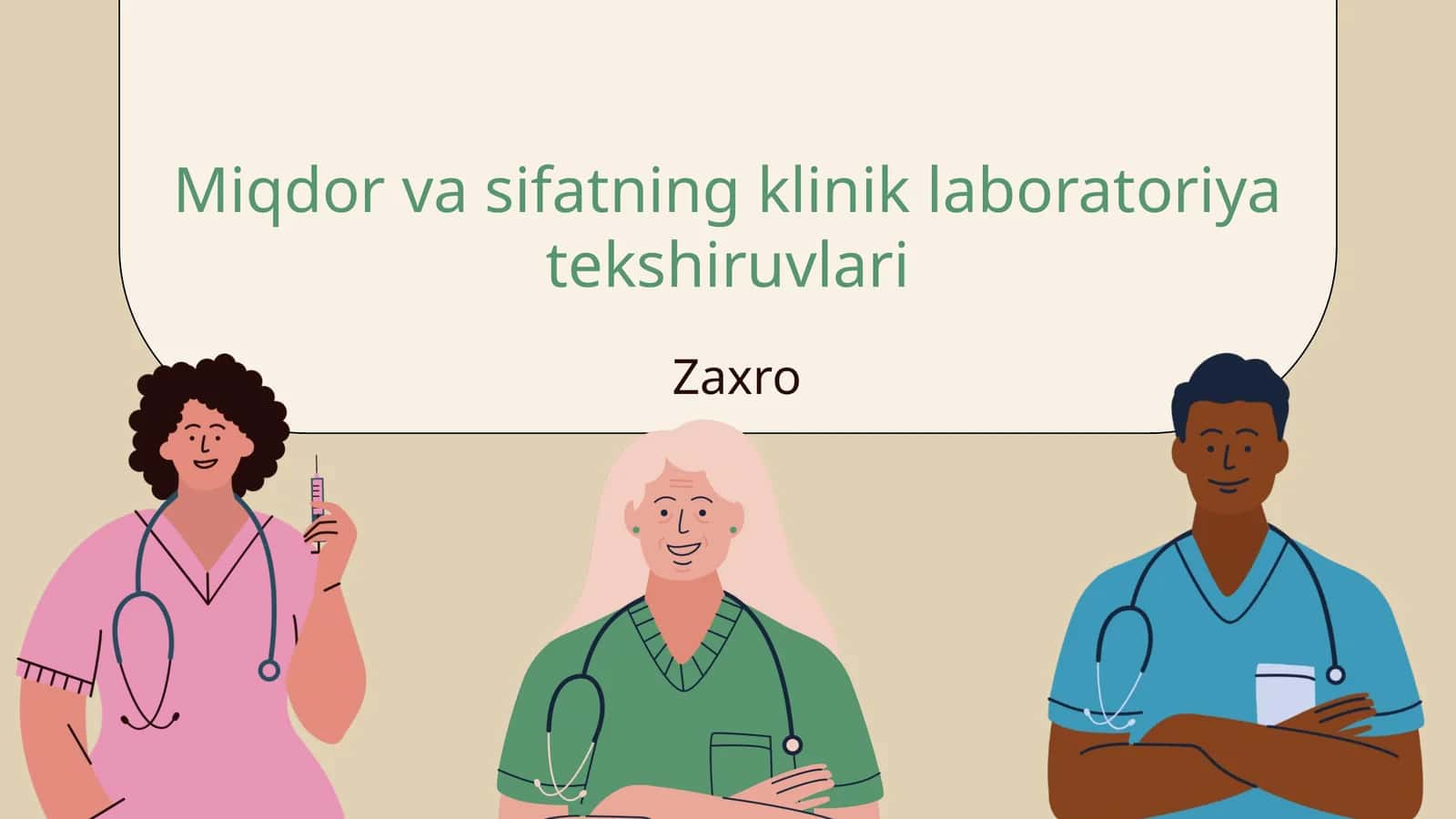 Miqdor va sifatning klinik laboratoriya tekshiruvlari
