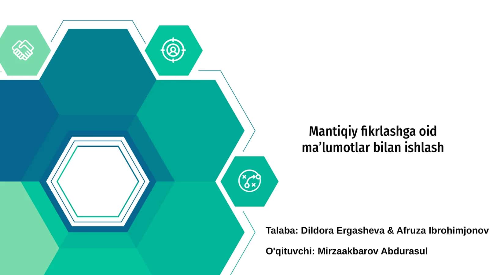 Mantiqiy fikrlashga oid maʼlumotlar bilan ishlash