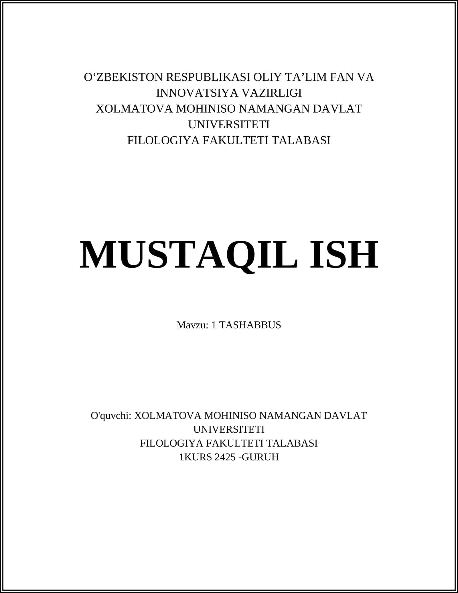 TASHABBUS