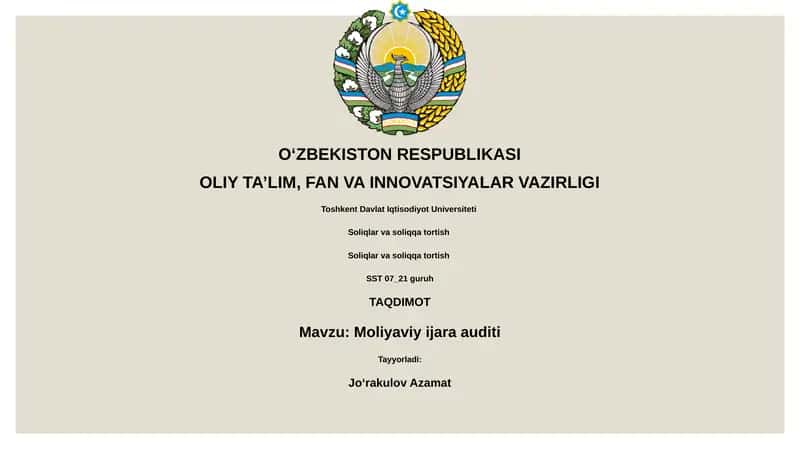 Moliyaviy ijara auditi