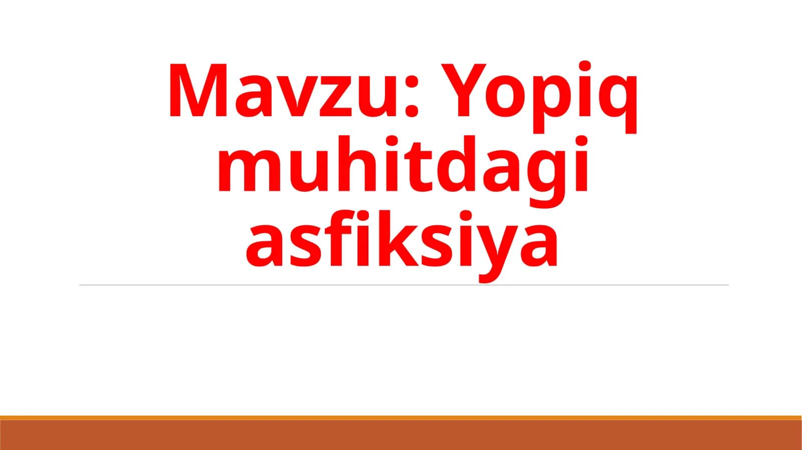 Yopiq muhitdagi asfiksiya