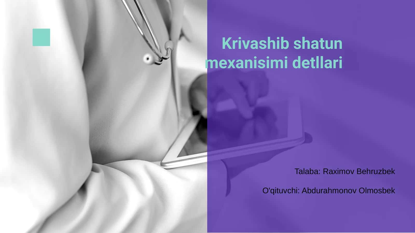 Krivashib shatun mexanisimi detllari