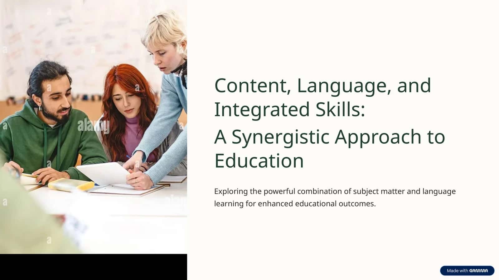 Content, Language, and Integrated Skills: A Synergistic Approach to Education
