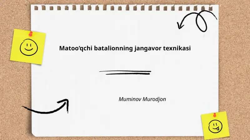 Matoo‘qchi batalionning jangovar texnikasi