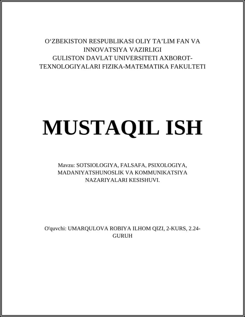 Sotsiologiya va falsafada kommunikatsiya nazariyalarining kesishuvi