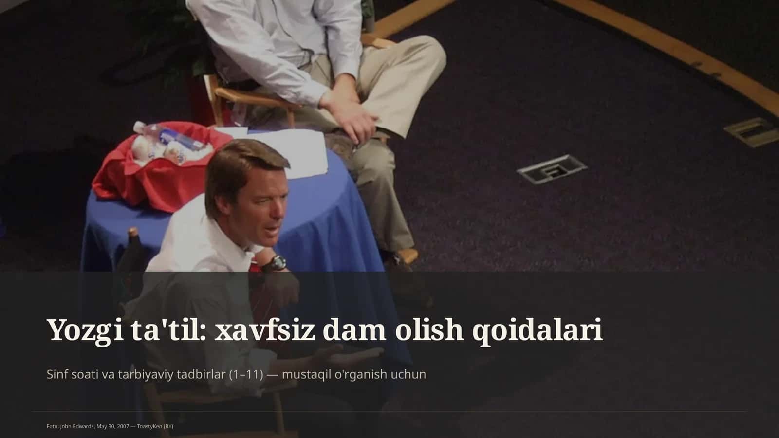 Sinf soati va tarbiyaviy tadbirlar (1– 11)