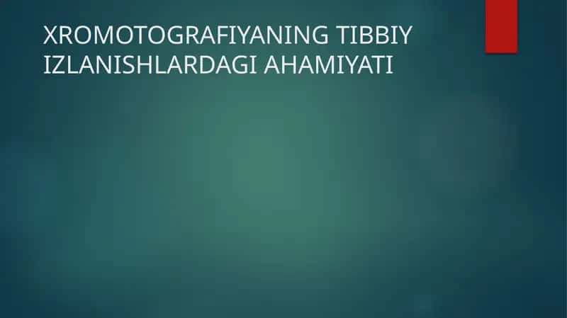 Xromatografiya