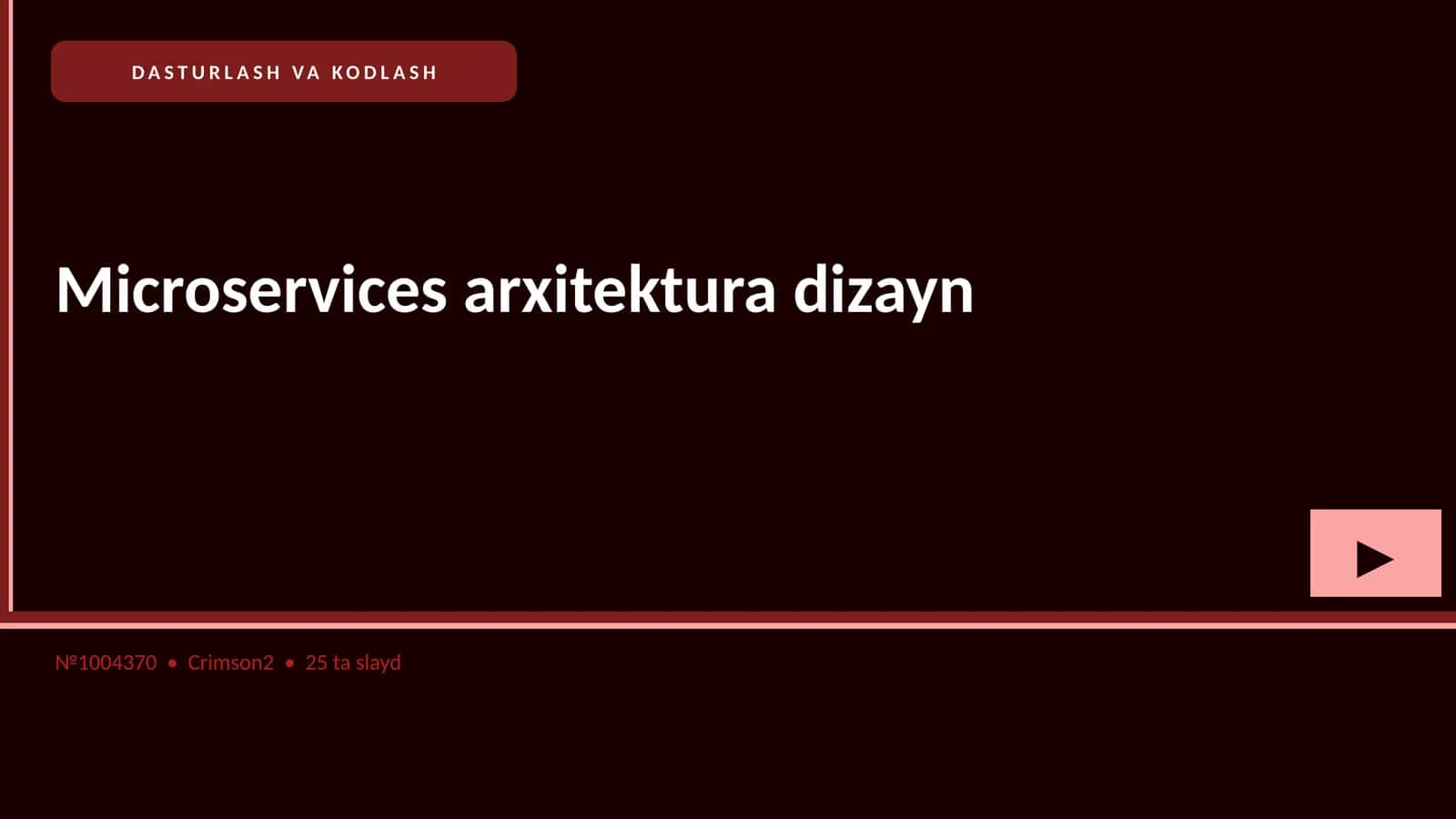 Microservices arxitektura dizayn