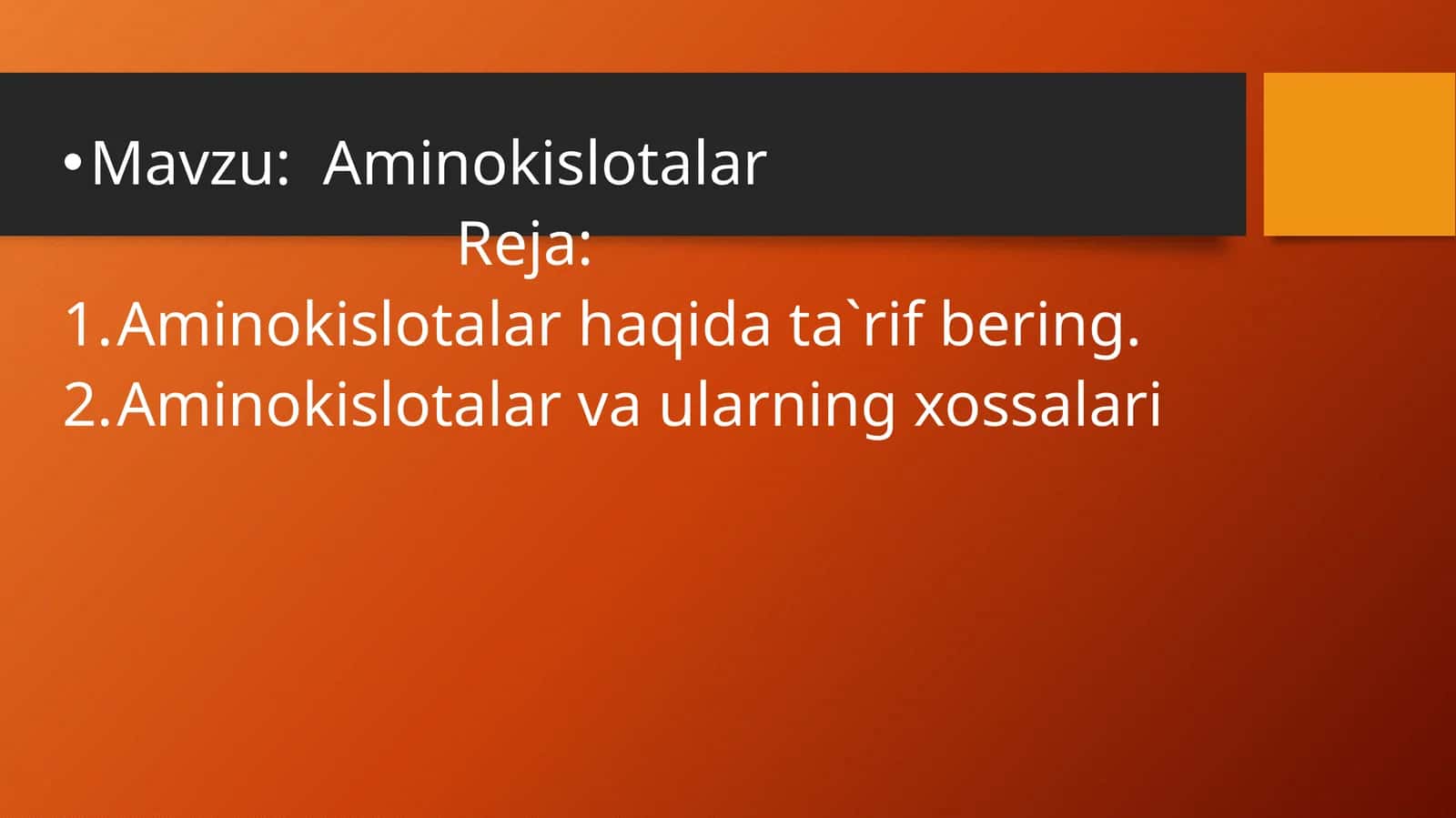 Aminokislotalar