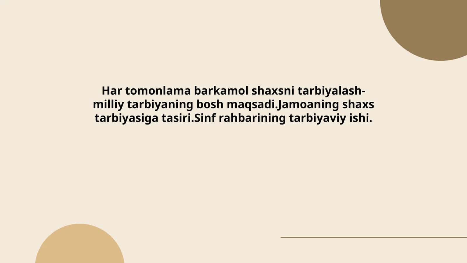 Har Tomonlama Barkamol Shaxsni Tarbiyalash