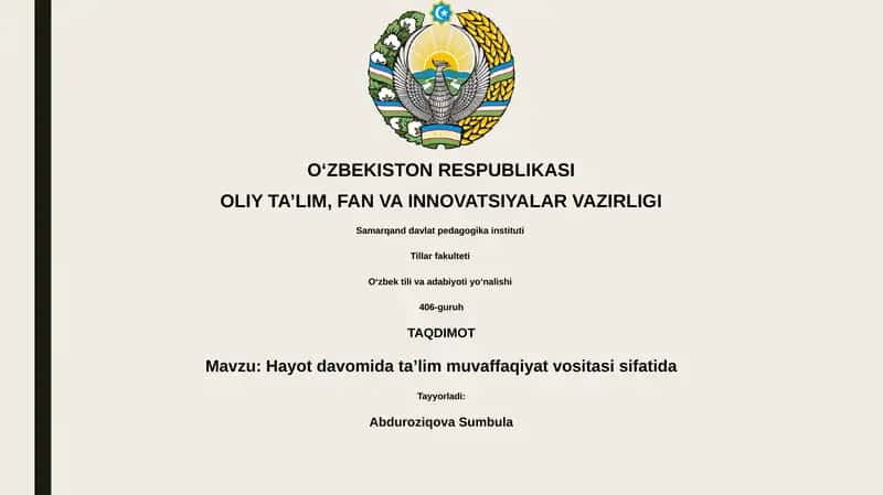 Umrbod ta'lim
