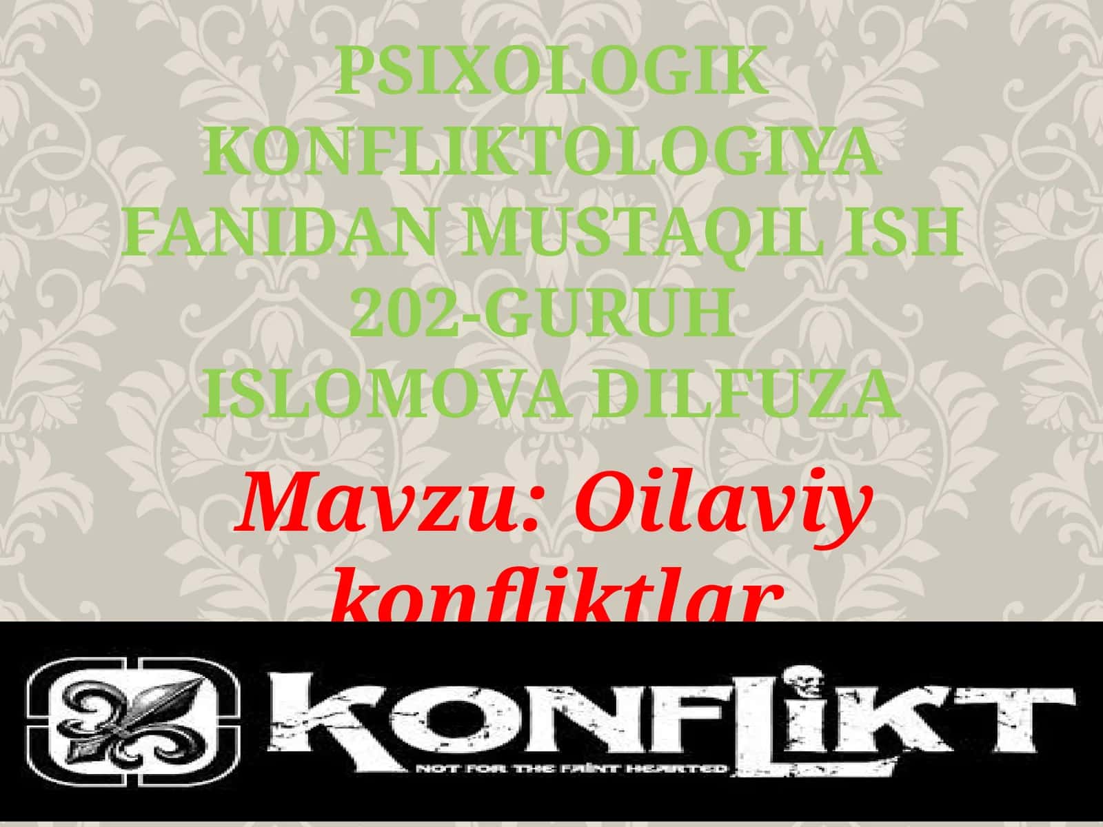Oilaviy konfliktlar