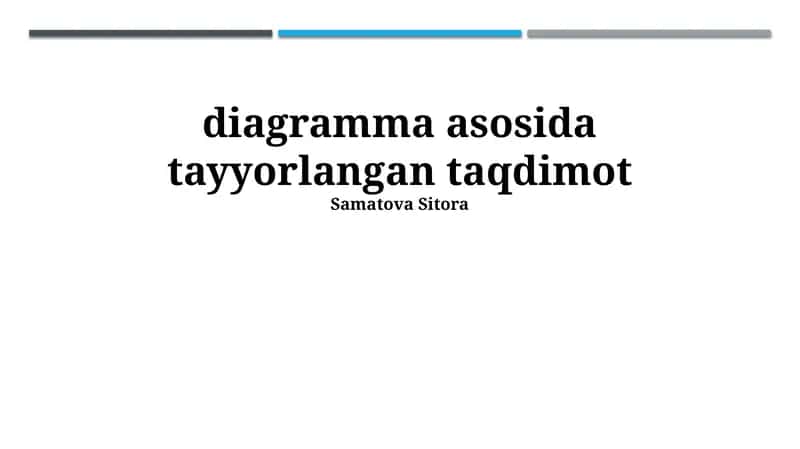 Diagramma asosida tayyorlangan taqdimot