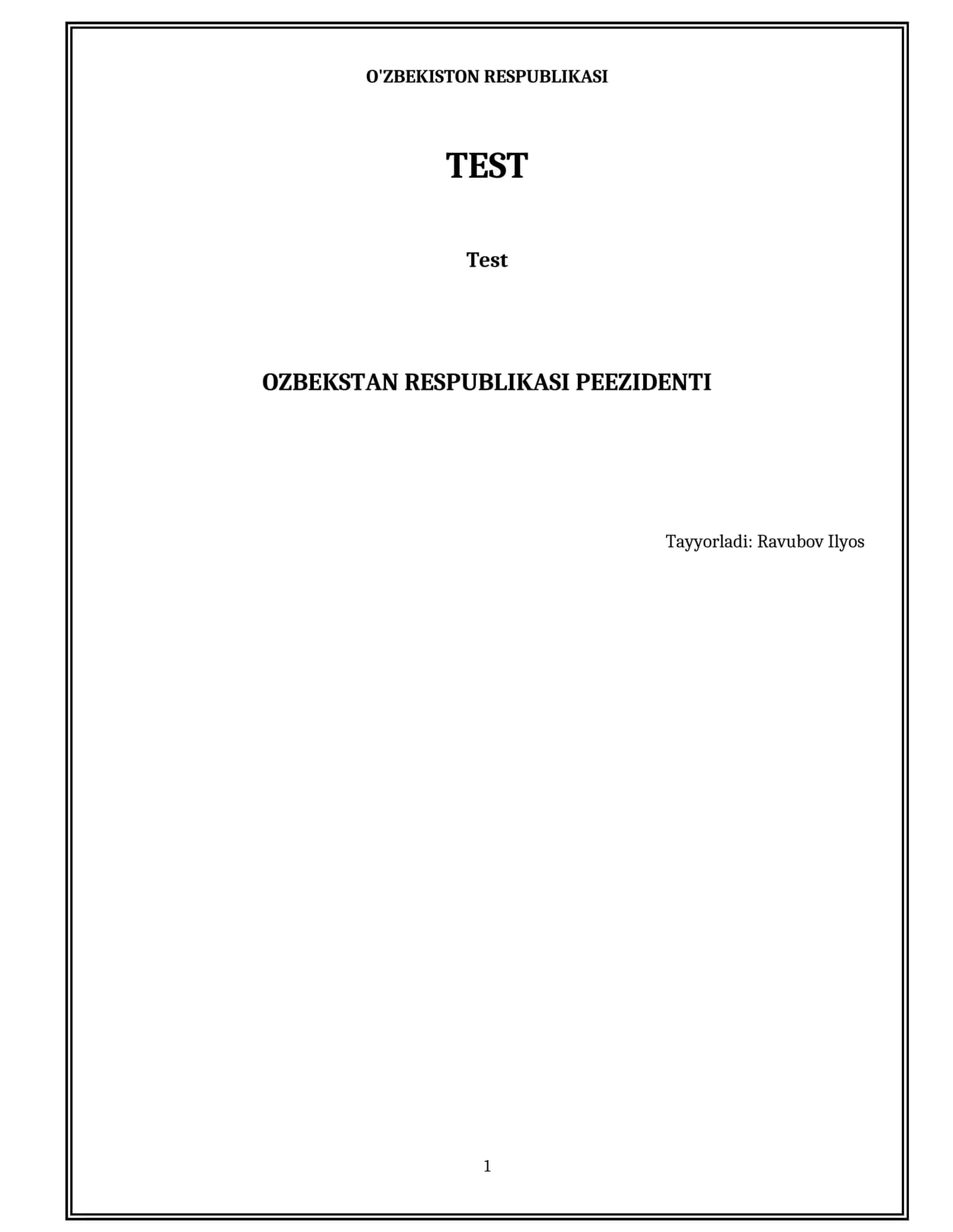 Ozbekstan respublikasi peezidenti
