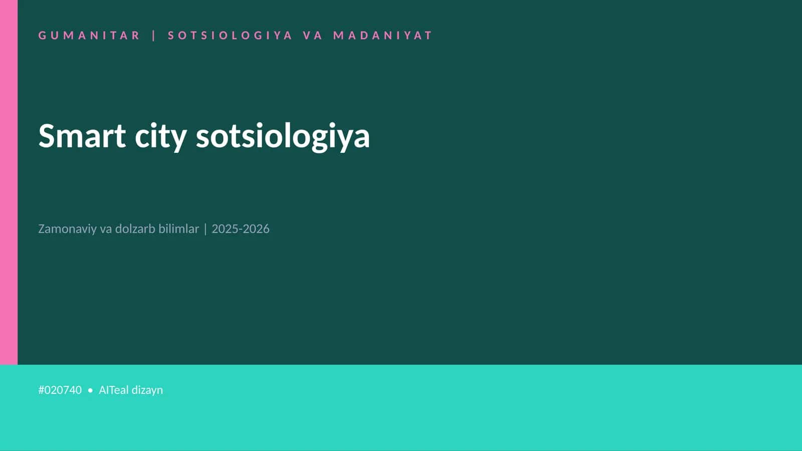 Smart city sotsiologiya