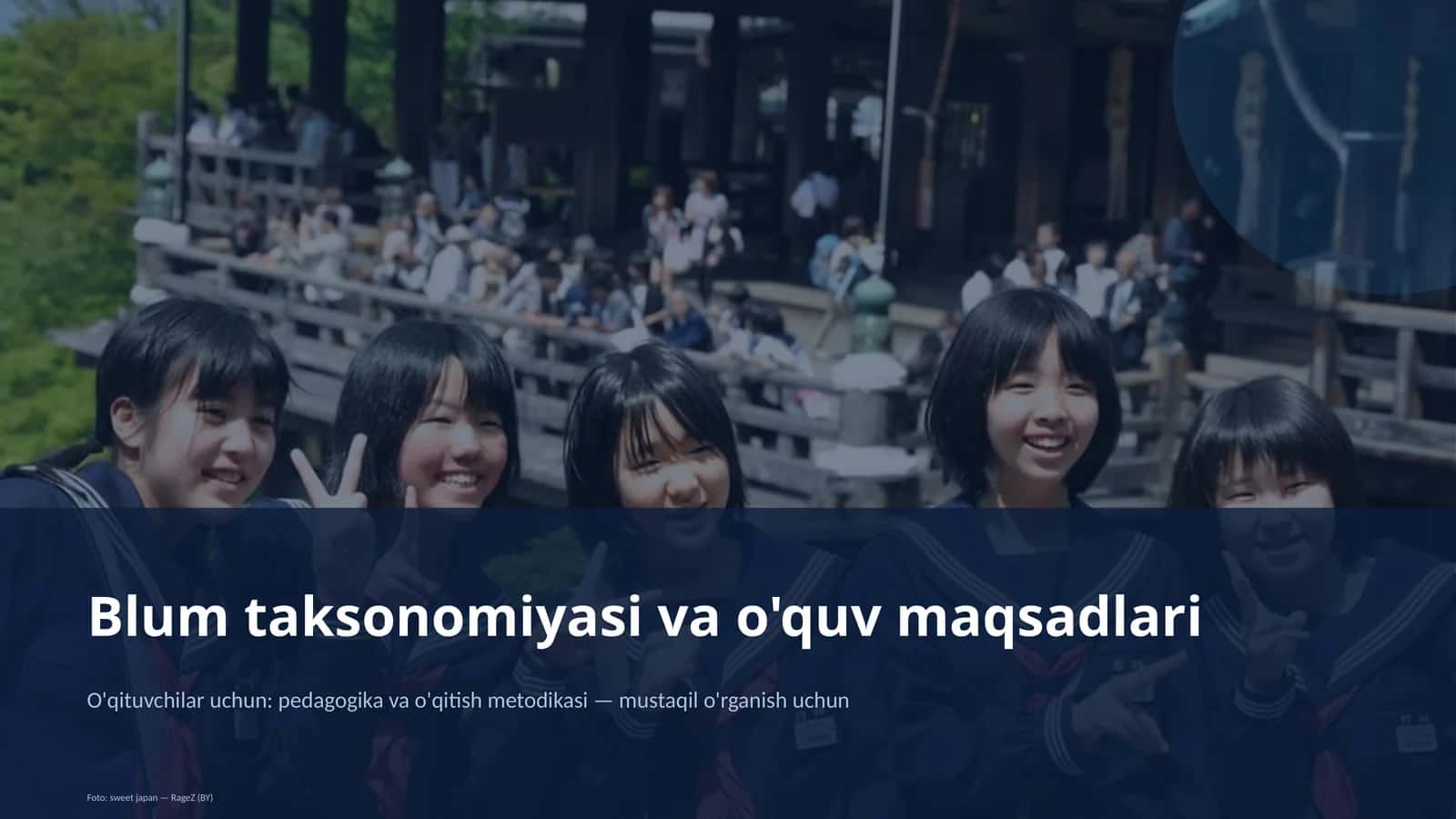 Blum taksonomiyasi va o'quv maqsadlari