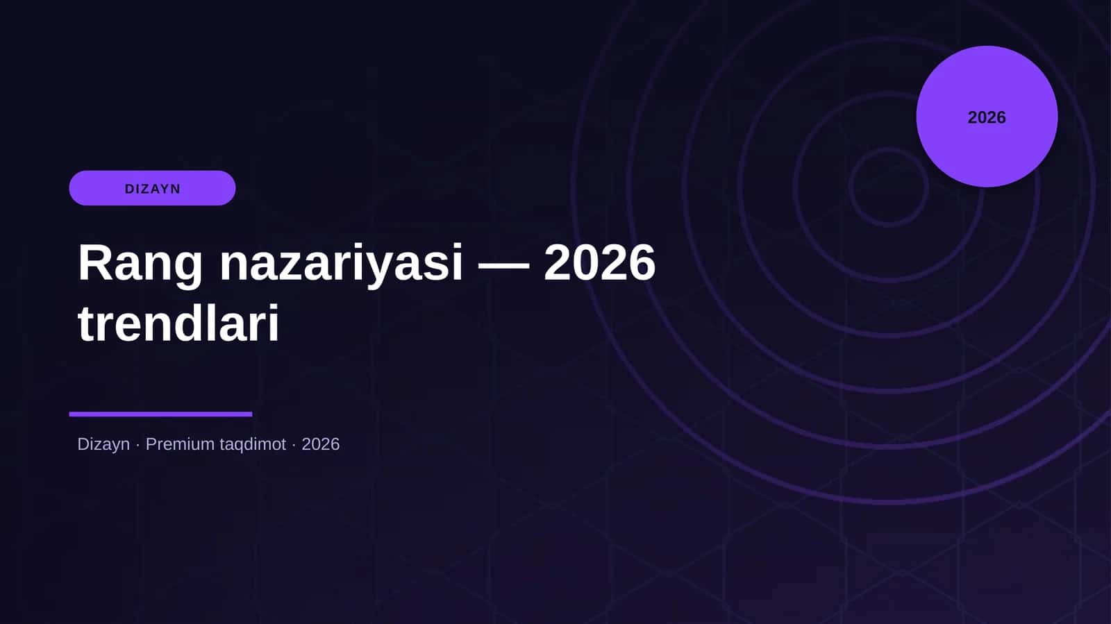 Rang nazariyasi — 2026 trendlari