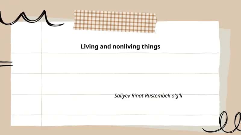 Characteristics of Living Things