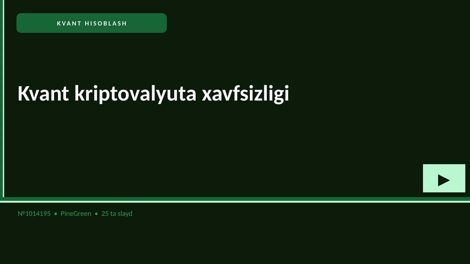 Kvant kriptovalyuta xavfsizligi