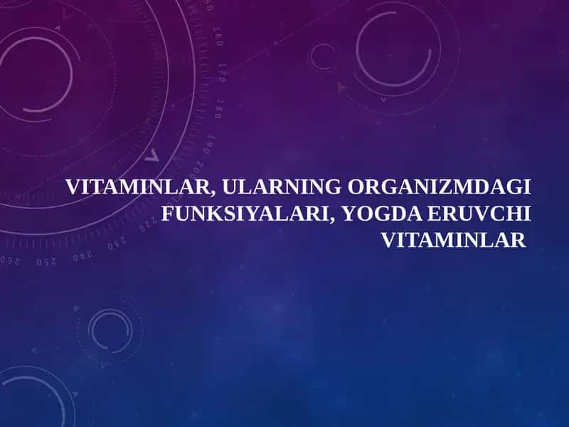 VITAMINLAR