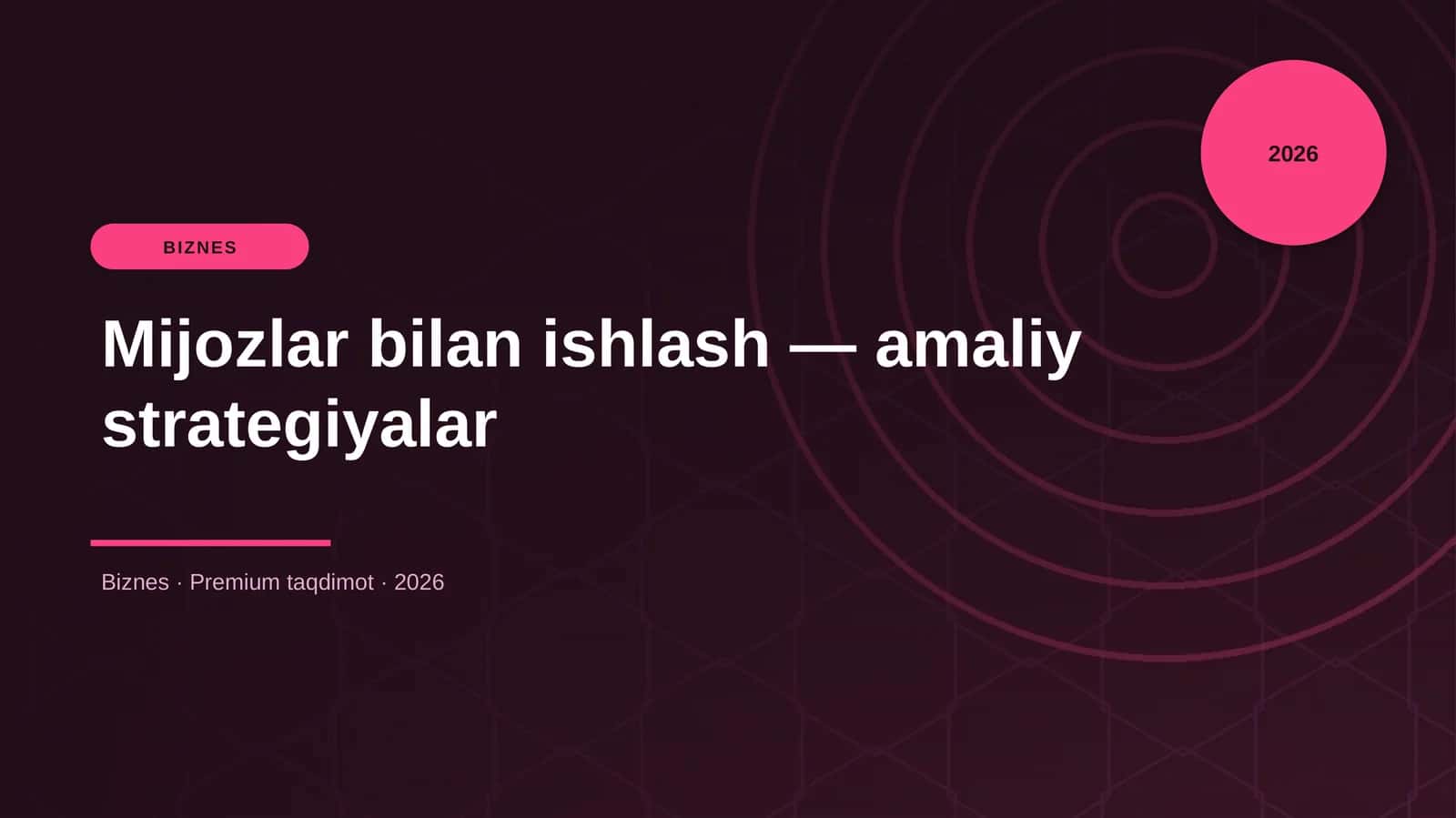 Mijozlar bilan ishlash — amaliy strategiyalar