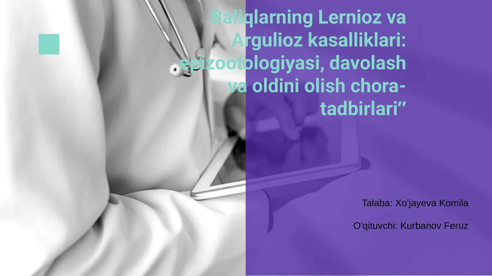Lernioz va Argulioz kasalliklari: epizootologiyasi, davolash va oldini olish chora-tadbirlari