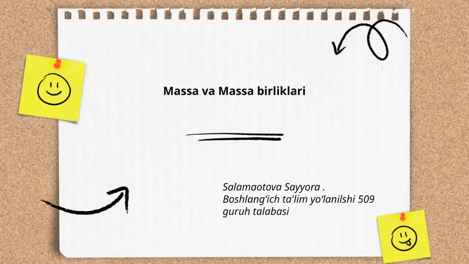 Massa va Massa birliklari