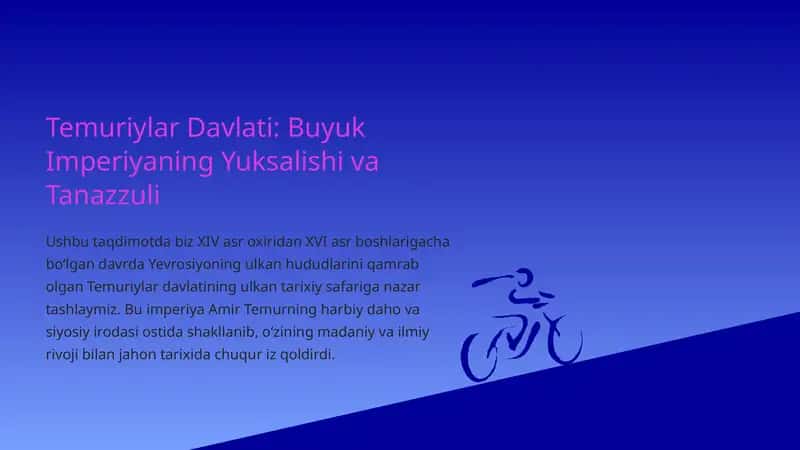 Temuriylar Davlati: Buyuk Imperiyaning Yuksalishi va Tanazzuli