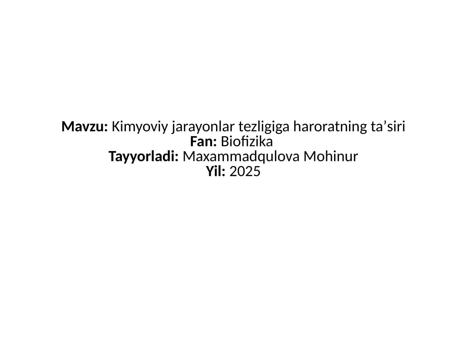 Kimyoviy jarayonlarning tezligi