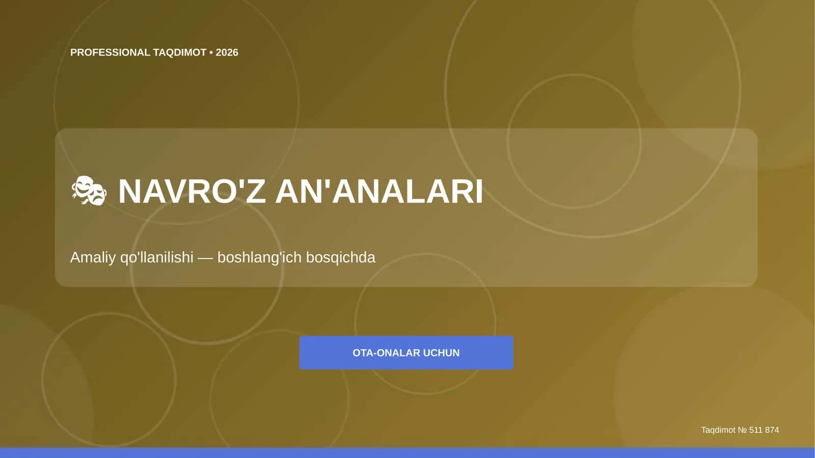NAVRO'Z AN'ANALARI Amaliy qo'llanilishi