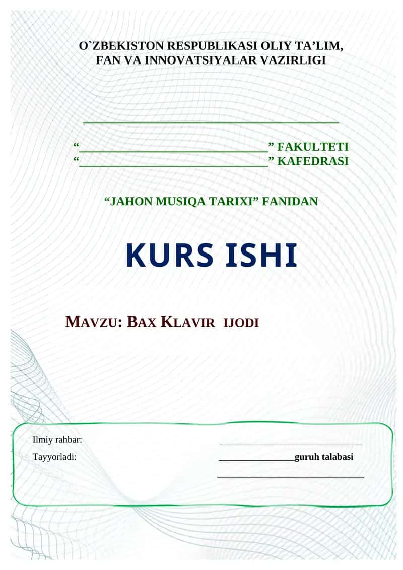 BAX KLAVIR IJODI