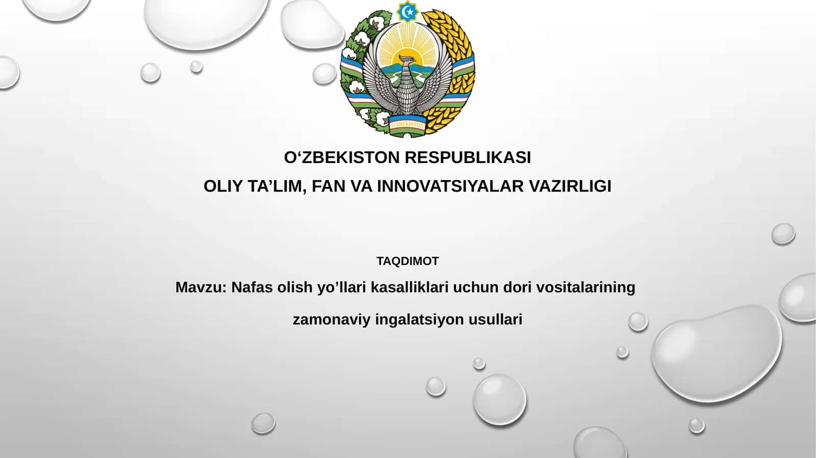 Nafas olish yo'llari kasalliklari uchun dori vositalarining zamonaviy ingalasyon usullari