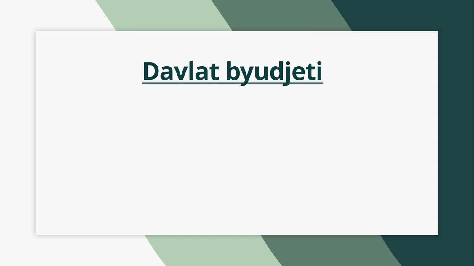 Davlat byudjeti