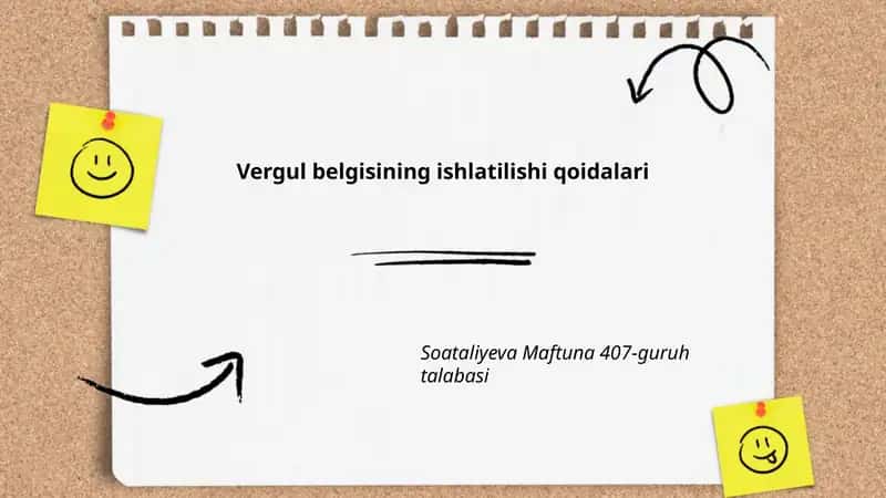 Vergul belgisining ishlatilishi qoidalari