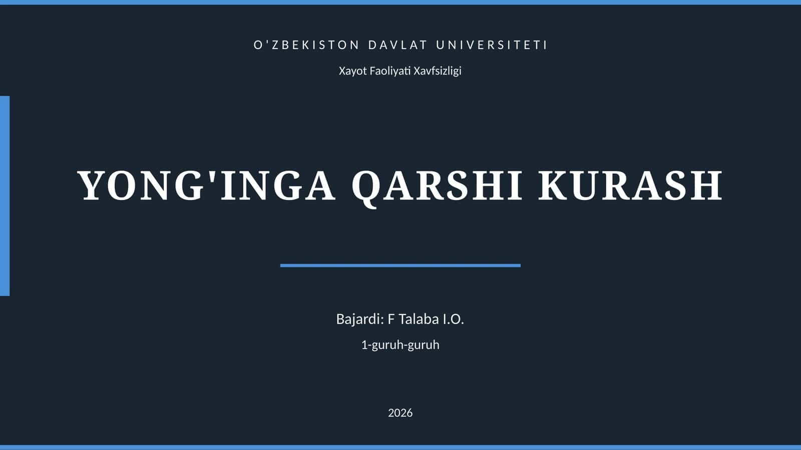 YONG'INGA QARSHI KURASH