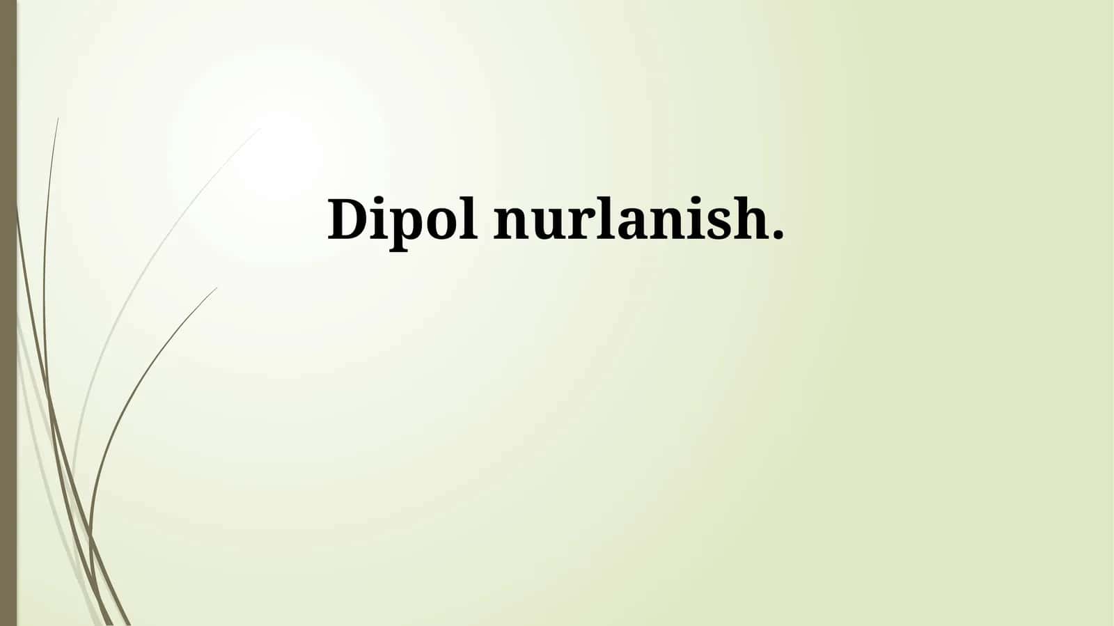 Dipol nurlanish