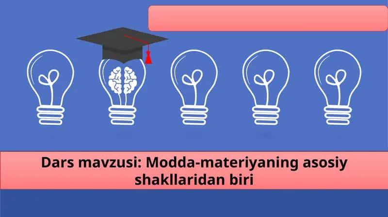Modda-materiyaning asosiy shakllari