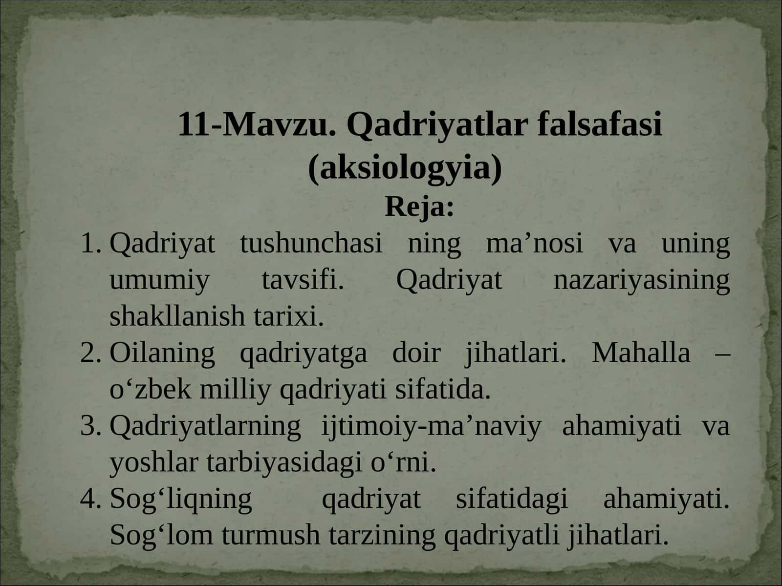 Qadriyatlar falsafasi