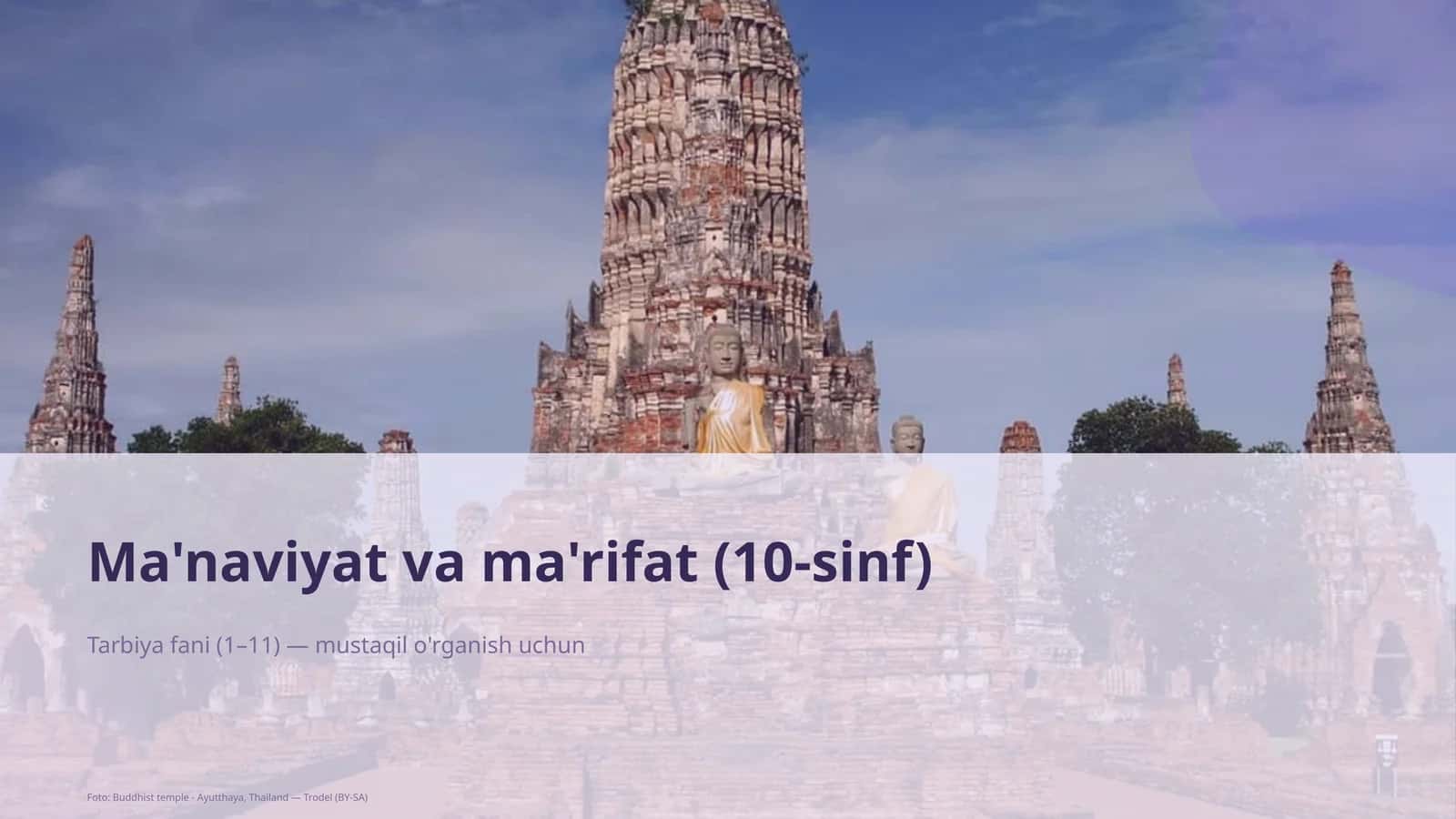 Ma'naviyat va ma'rifat (10-sinf)
